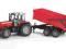 BRUDER 02045 Traktor Massey Ferguson WYWROTKA 7480