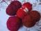NOWE czerwone bordowe włóczki  ok 250 g