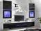 Meblościanka SIGMA zestaw meble salon połysk LED
