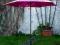 PARASOL OGRODOWY 256 CM FIOLETOWY  Z KORBKĄ