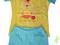 Piżama Dziewczęca Letnia Żółta  R.98