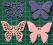 {gosia} SCRAPKI MOTYLE MOTYLKI  4szt.  22 KOLORY