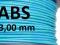 Filament ABS 3 mm Niebieski drut przewód 0,5kg