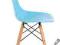 Krzesło inspirowane Vitra Eams błękitne drewniane