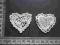 naszywka - aplikacja  serce haft - białe/2 rodzaje