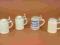 KOLEKCJA CZTERECH MINIATUROWYCH PIĘKNYCH KUFLI
