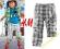H&amp;M spodnie roll-up szara krata 110 + gratis