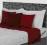 BIEŻNIK NARZUTA 45X220 2 PODUSZKI JAŚKI BORDO