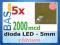 Dioda LED _ clear _ 5mm _ różowa _ 5 sztuk