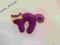broszka fioletowy filcur ;) CHARYTATYWNA na koty