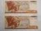 GRECJA- 2 BANKNOTY 100 DRAHM z 1978 roku-UNC