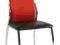 KRZESŁO METALOWE H-238 RED-BLACK KRZESŁA EKOSKÓRA