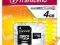 KARTA Transcend microSD 4GB Class4 + adapter NOWA