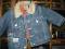 jeans kurtka na polarku 6-9 miesięcy
