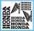 NAKLEJKI NA MOTOR SKUTER HONDA - kpl. 12 naklejek