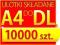 A4/DL 10000 szt - ULOTKI - A4 SKŁADANE DO DL