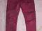 Spodnie Jeansowe Bordowe Rurki R. 110 cm!