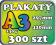 300szt Plakaty A3 130g TRANSPORT GRATIS! PROJEKT!