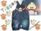 DISNEY jeansowe ogrodniczki TYGRYSEK 3-6 m 68