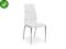 Krzesło metalowe K114 białe eco skóra stal chrom.