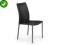 Krzesło metalowe K130 czarne stal / PVC K-130