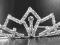 DIADEM ŚLUBNY, KORONA, TIARA, OPASKA srebrna j722