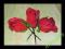 Czerwona RÓŻA Ozdoba  WSUWKA do Włosów ŚLUB Stroik
