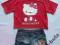 NEXT SPODENKI Z TRUSKAWKĄ BLUZKA Hello Kitty r 140
