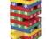 Kolorowa wieża jenga z liczbami