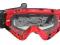 GOGLE MOTOCYKLOWE LEOSHI CROSS ATV RED MAŁE JUNIOR