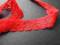 F piękna koronka  2,5m  krwista