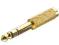 Adapter Audio mały Jack 3,5mm na duży 6,3mm GOLD