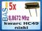 Kwarc niski 8.8672 MHZ HC49 _ 5 sztuk