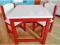 KOMPLET DZIECIĘCY STOLIK+KRZESEŁKA DREWNIANY KOLOR