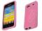 Pink elastyczne etui Samsung I9070 S Advance +foli