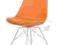 Krzesło Gina Pomarańczowe, Porgy Metalowe Białe