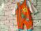 Komplet Pajacyk Koszulka NOWE Orange FLUO 0-3M