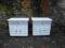 Dwie mobilne szafki shabby chic