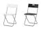IKEA GUNDE Krzesło składane czarne/białe Wys 24h