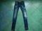 BERSHKA SUPER JEANSY SKINY RURKI ŁATY 32 146/152