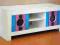 BIAŁA SZAFKA RTV POD TELEWIZOR DO POKOJU MALOWANA