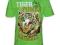 ŚWIETNY zielony t-shirt TIGER chłopak 164 cm
