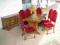 STÓŁ DREWNIANY z 6-ma KRZESŁAMI I KOMODA