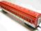 Wagonik czerwony cały z plastiku 4 osie w skali H0
