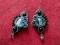 Soutache sutasz KOLCZYKI turkus czarne orientalne