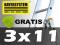 Drabiny drabina aluminiowa 3x11 stopni BAYERSYSTEM