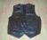 LEATHER VEST KAMIZELKA CZARNA SKÓRA NATURALNA XL