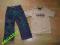 DENIM JEANSY I BLUZKA KRÓTKI 5-6 LAT 110-116