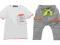 KOLOROWY ZESTAW SPODENKI HAREMKI +T-SHIRT*110/116