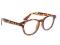 P0193 LEFTIES BY ZARA__OKULARY ZERÓWKI NERDY BRĄZ